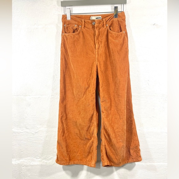 TOPSHOP MOTO CROP CORDUROY PANTS (a369) - Picture 1 of 11